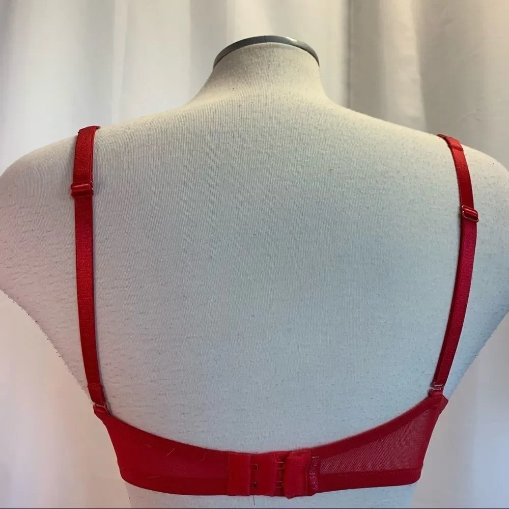 La Senza red floral padded bra size 36D - Picture 3 of 5